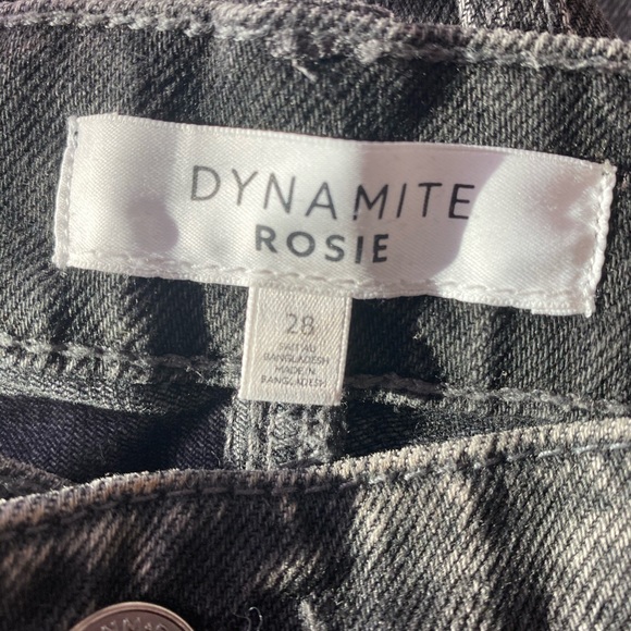 Dynamite,black-grey straight jeans. Size 28 - Picture 2 of 2